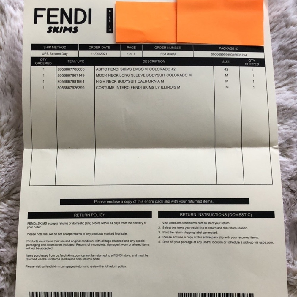 Fendi Skims Reversible One Piece Swimsuit Bodysuit - Picture 9 of 9